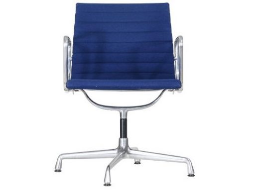 Vitra Eames EA108 blue hopsak aluminium group chair 2a
