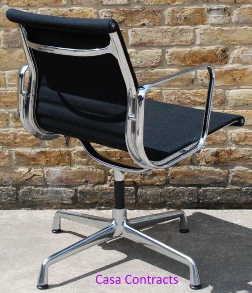 Vitra Eames EA108 Black Hopsak Aluminium Group Chair 4