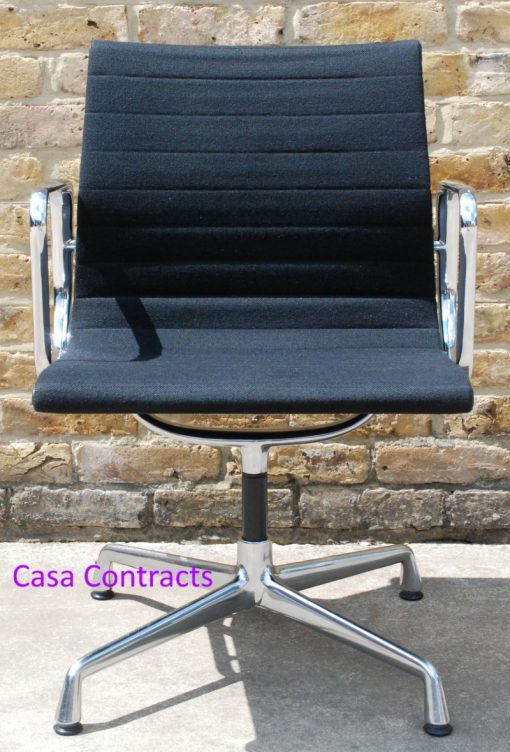 Vitra Eames EA108 Black Hopsak Aluminium Group Chair 6