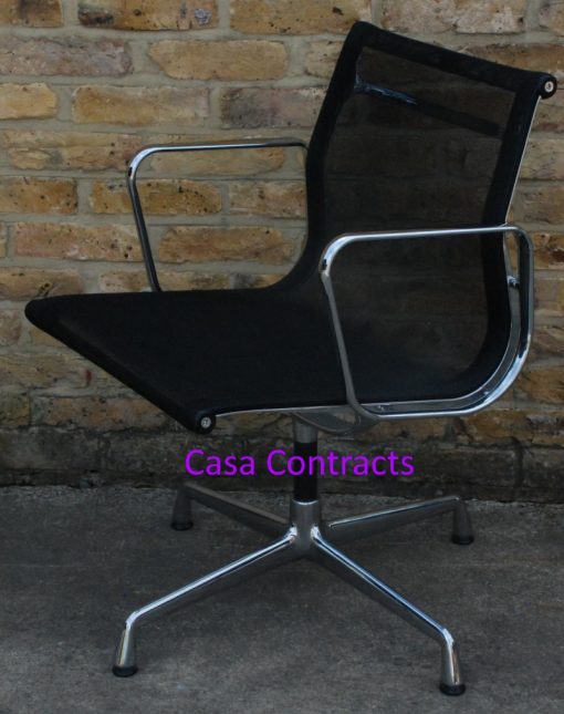 Vitra Eames EA108 Aluminium Chair Black Mesh 2