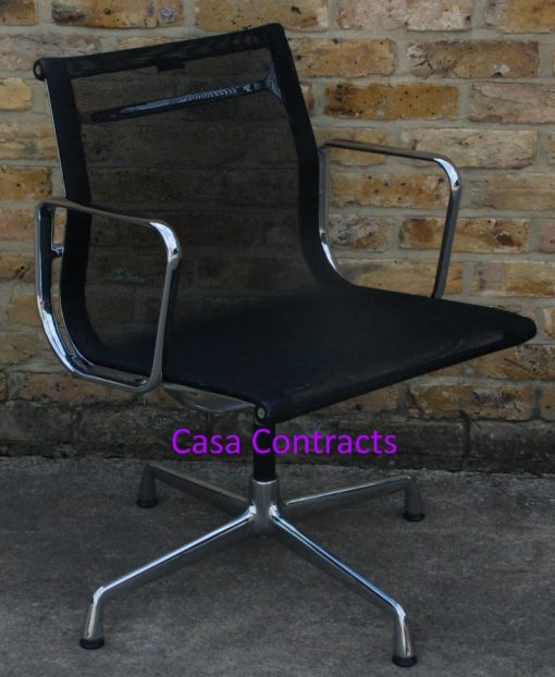 Vitra Eames EA108 Aluminium Chair Black Mesh 9