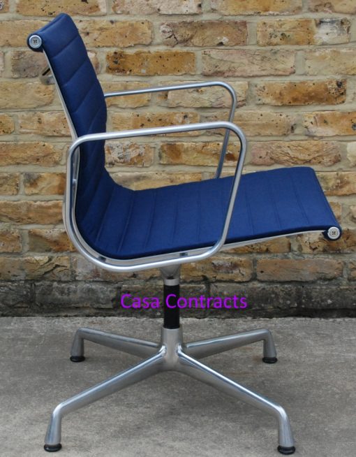 Vitra Eames EA108 Blue Hopsak Aluminium Group Chair 2