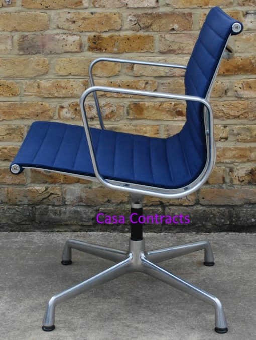 Vitra Eames EA108 Blue Hopsak Aluminium Group Chair 5