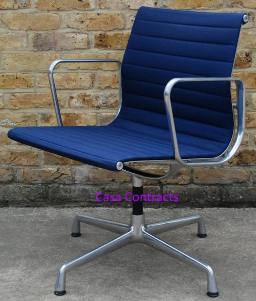 Vitra Eames EA108 Blue Hopsak Aluminium Group Chair 6