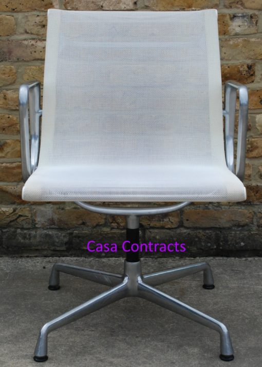 Vitra Eames EA108 White Mesh Aluminium Group Chair 1