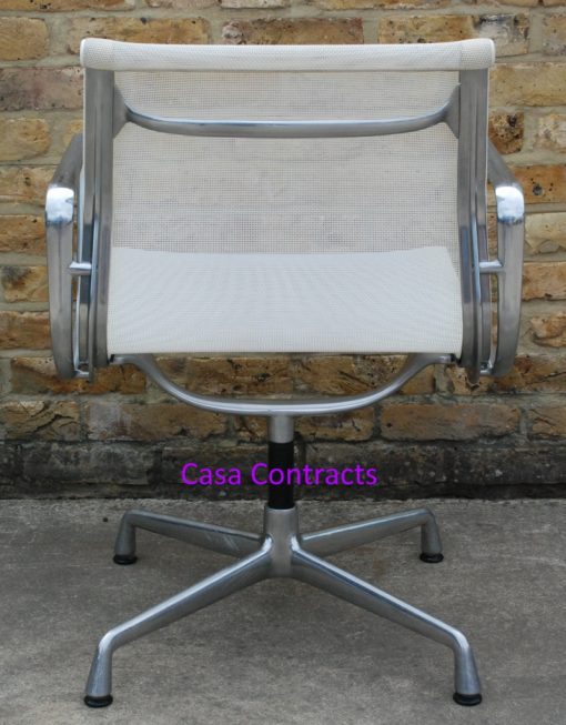 Vitra Eames EA108 White Mesh Aluminium Group Chair 4