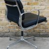 Vitra Eames EA208 black leather Soft Pad Chair 8