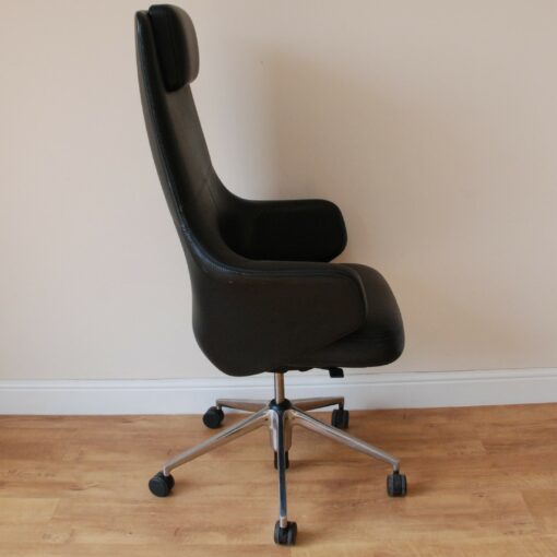 Vitra Grand Executive High Back Chair in Black Leather 11