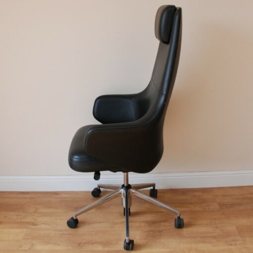 Vitra Grand Executive High Back Chair in Black Leather 7