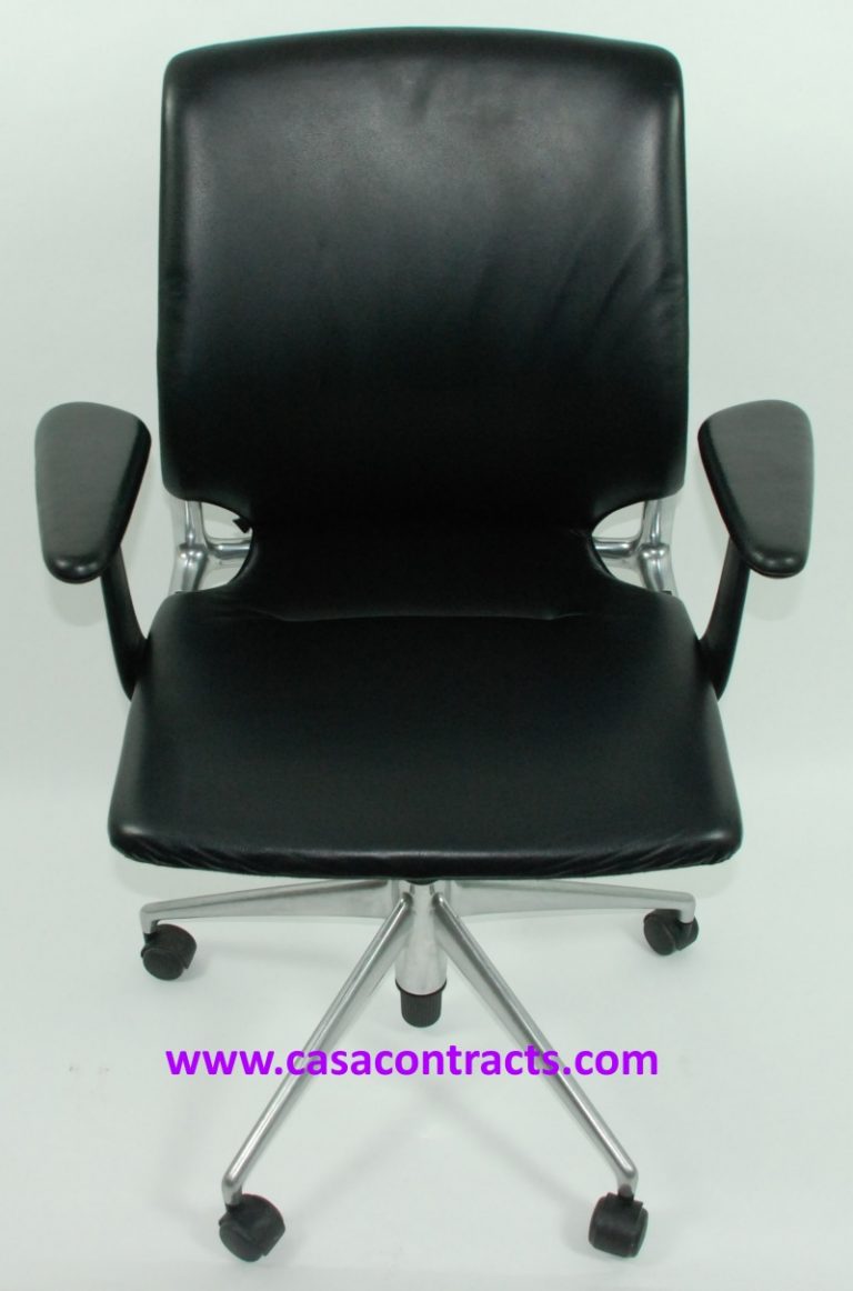 Vitra Meda Office chair Full leather seat, backrest and armrests